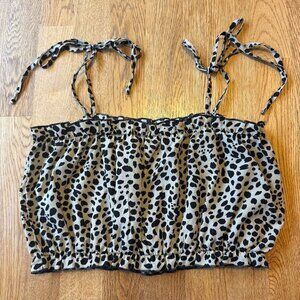 SHEIN Leopard Print Crop Tank Top Size Large